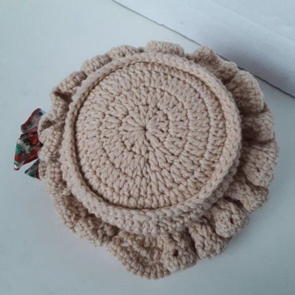 Flower in Basket Crochet Stitches Vintage Decor - Picture 5 of 12